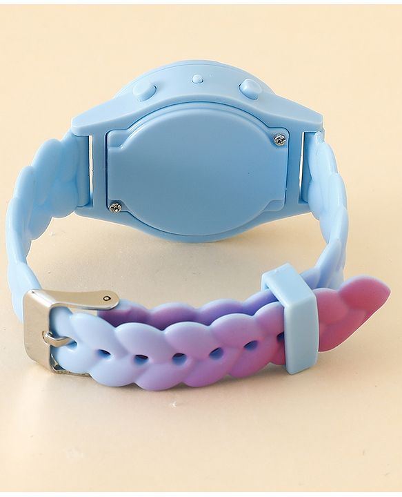 Babyhug Free Size Digital Watch with Frozen Print - Blue & Pink
