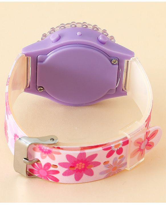 Babyhug Free Size Digital Watch with Minnie Mouse Print - Pink & Purple