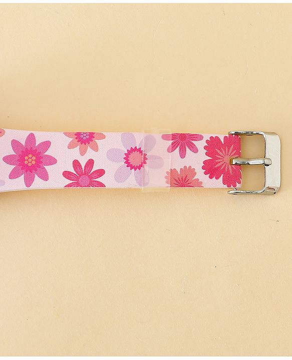 Babyhug Free Size Digital Watch with Minnie Mouse Print - Pink & Purple