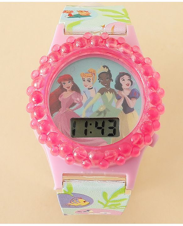 Babyhug Free Size Digital Watch Disney Print- Pink