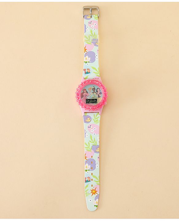 Babyhug Free Size Digital Watch Disney Print- Pink