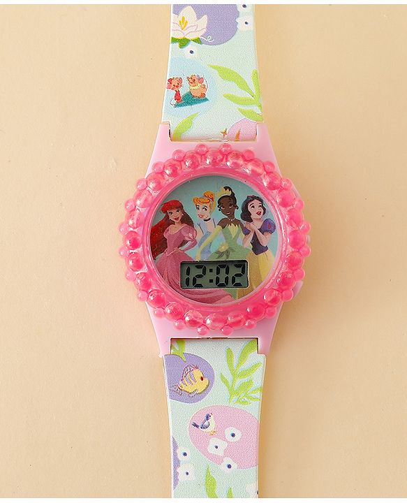 Babyhug Free Size Digital Watch Disney Print- Pink
