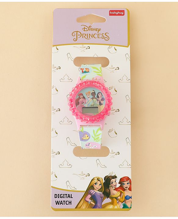 Babyhug Free Size Digital Watch Disney Print- Pink