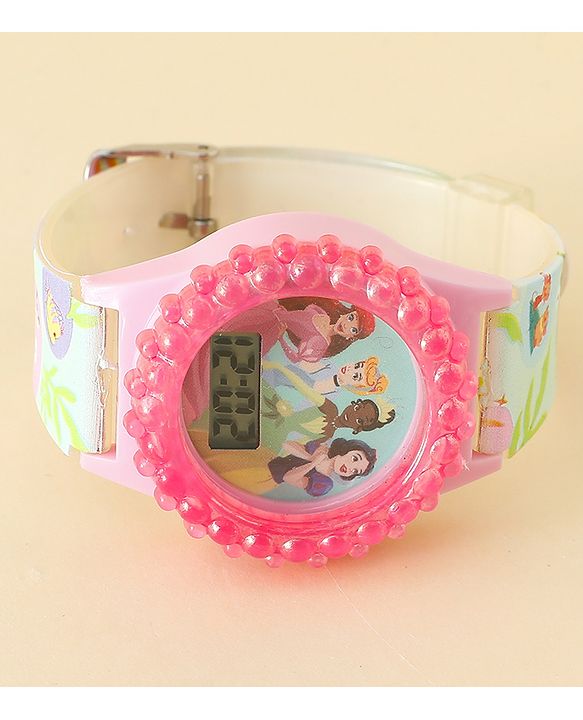 Babyhug Free Size Digital Watch Disney Print- Pink