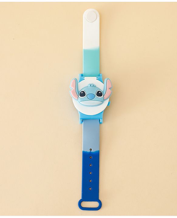 Babyhug Free Size Digital Watch with Mickey Mouse Print - White &  Blue