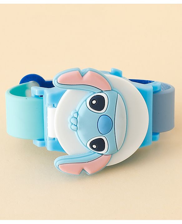 Babyhug Free Size Digital Watch with Mickey Mouse Print - White &  Blue