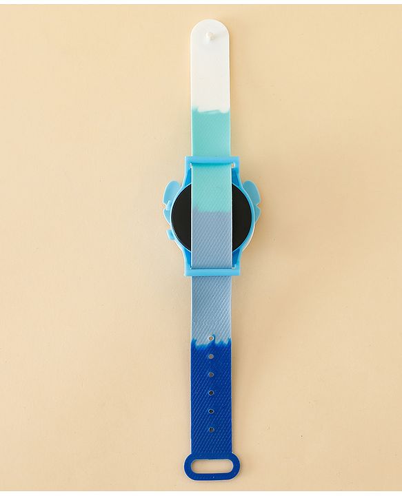Babyhug Free Size Digital Watch with Mickey Mouse Print - White &  Blue