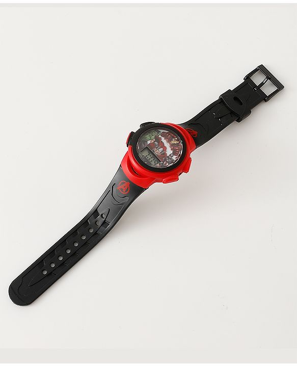 Pine Kids Marvel Digital Watch For Boys - Red & Black