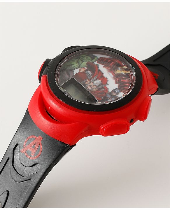 Pine Kids Marvel Digital Watch For Boys - Red & Black