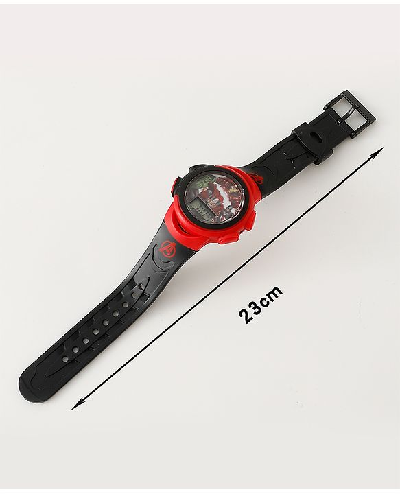 Pine Kids Marvel Digital Watch For Boys - Red & Black