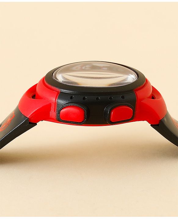 Pine Kids Marvel Digital Watch For Boys - Red & Black