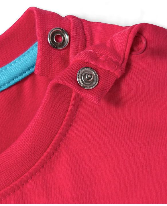 Babyhug 100% Cotton Knit Half Sleeves T-Shirt with Stripes & Dino Print Pack of 3 - Navy Blue Light Blue & Red