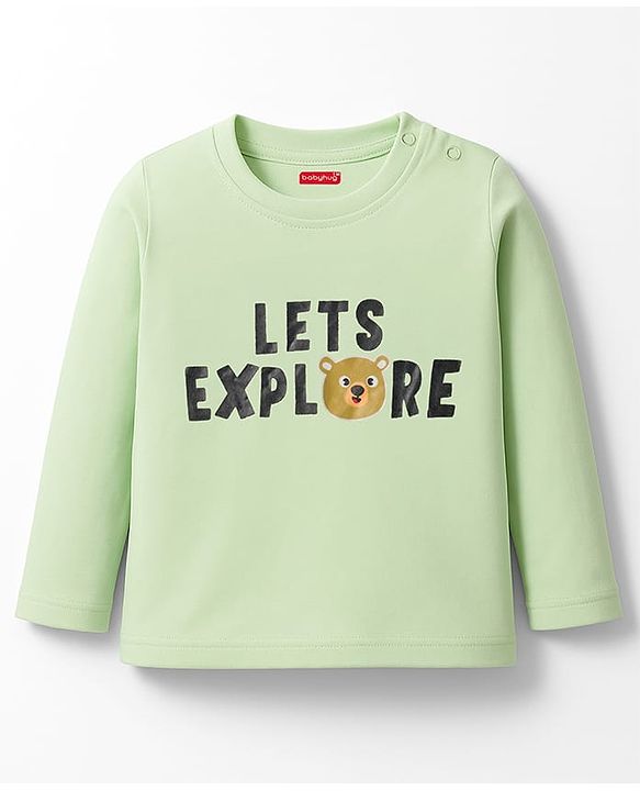 Babyhug 100% Cotton Knit Full Sleeves Striped T-Shirts with Text Graphic Pack of 3 - Multicolor