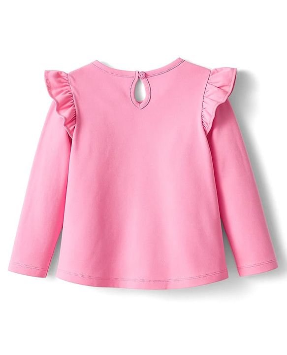Babyhug 100% Cotton Knit Full Sleeves T-Shirt with Heart & Text Print Pack of 3 - Navy Blue & Pink