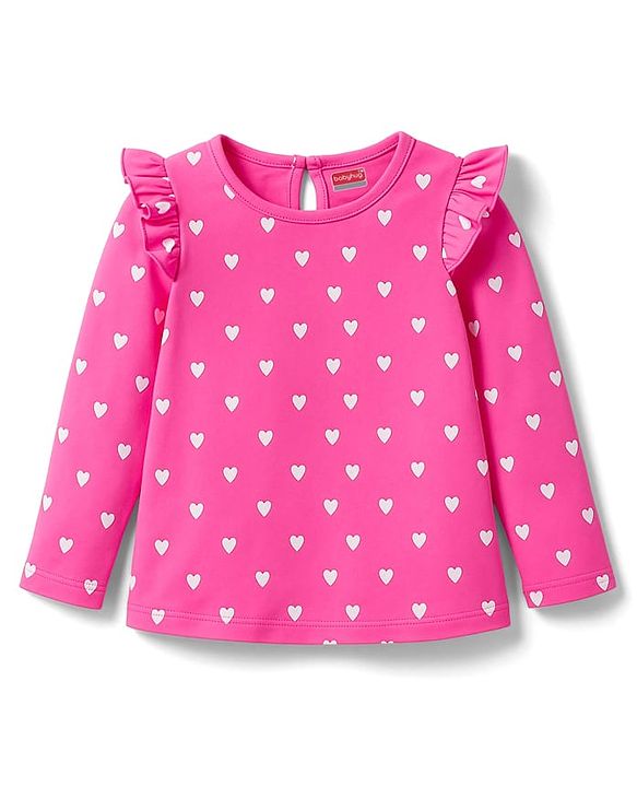 Babyhug 100% Cotton Knit Full Sleeves T-Shirt with Heart & Text Print Pack of 3 - Navy Blue & Pink