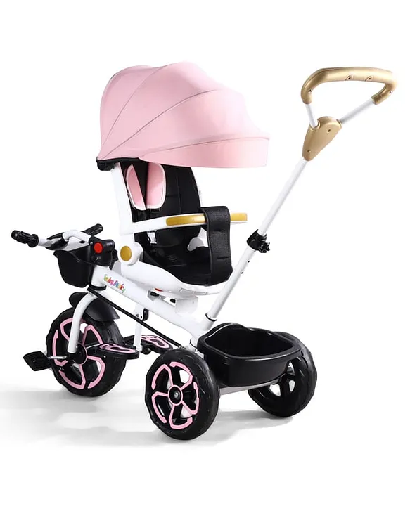 バンビー/フェアリー 5 in 1 Baby Tricycle with Parental Push Handle & 180° Reversible