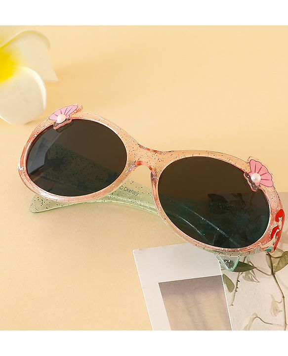 Babyhug Sunglasses With Disney Princess Ariel Print  - Light Pink