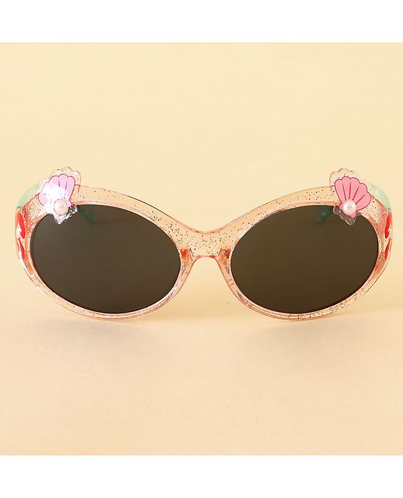 Babyhug Sunglasses With Disney Princess Ariel Print  - Light Pink