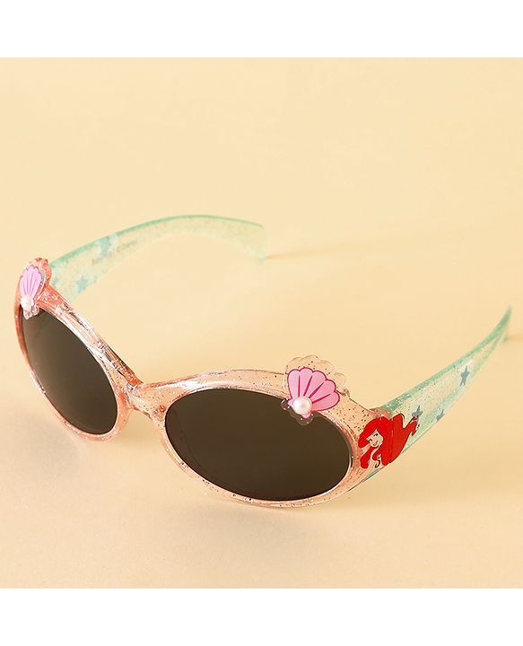 Babyhug Sunglasses With Disney Princess Ariel Print  - Light Pink