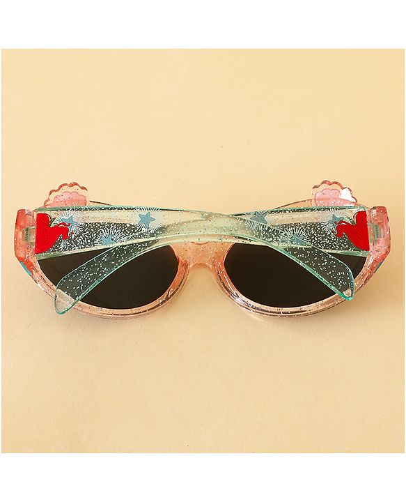 Babyhug Sunglasses With Disney Princess Ariel Print  - Light Pink