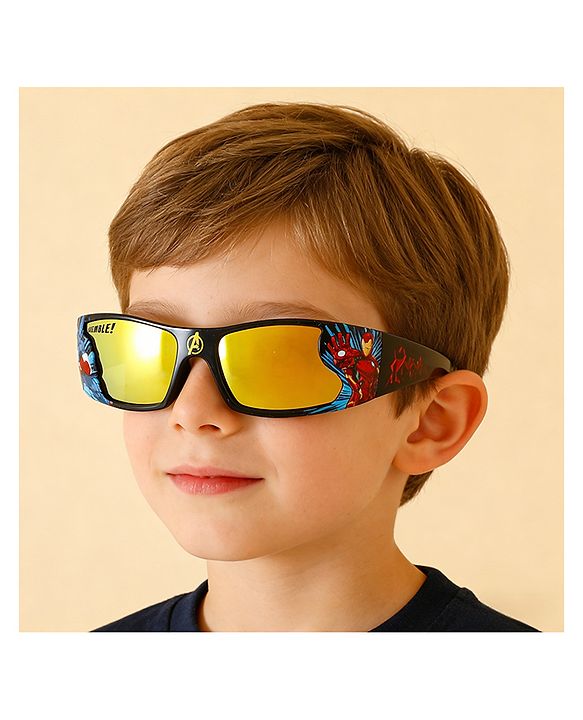 Pine Kids Marvel Sunglasses With Avengers Print - Black