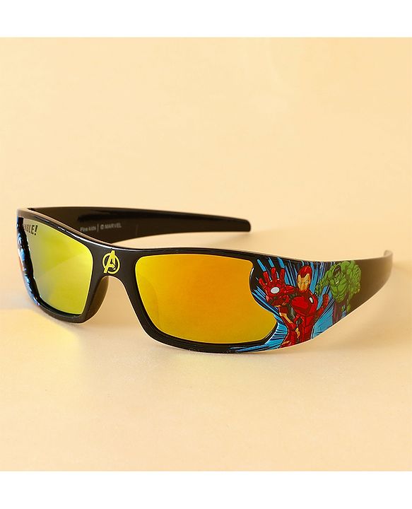 Pine Kids Marvel Sunglasses With Avengers Print - Black