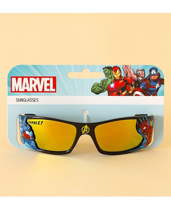 Pine Kids Marvel Sunglasses With Avengers Print - Black