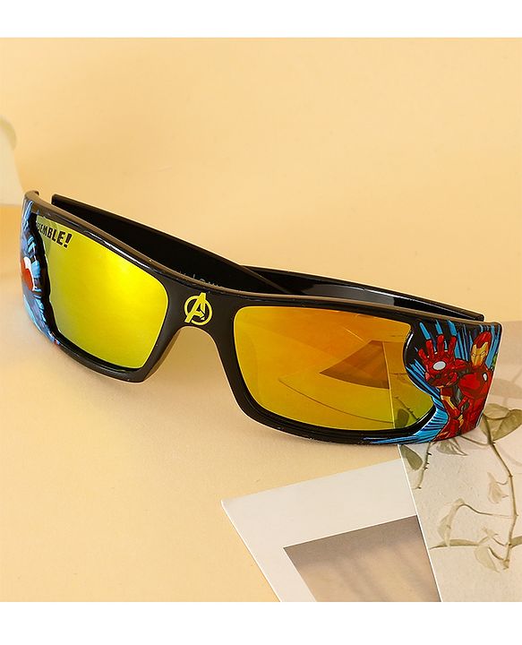 Pine Kids Marvel Sunglasses With Avengers Print - Black