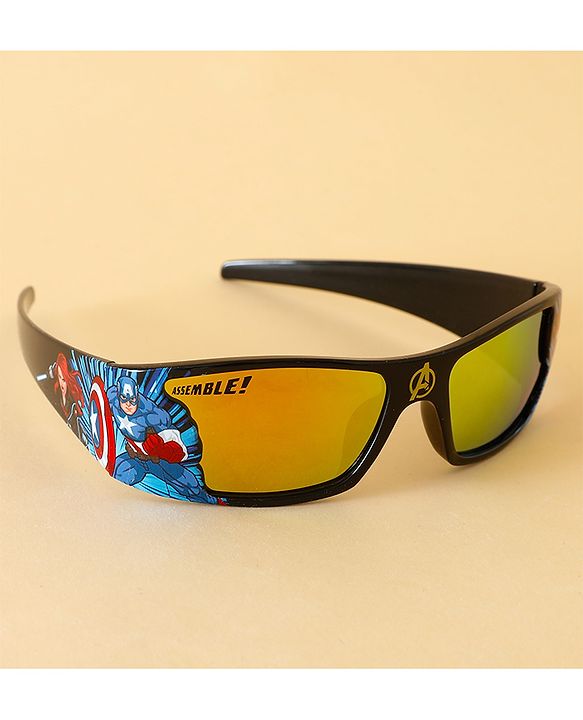 Pine Kids Marvel Sunglasses With Avengers Print - Black