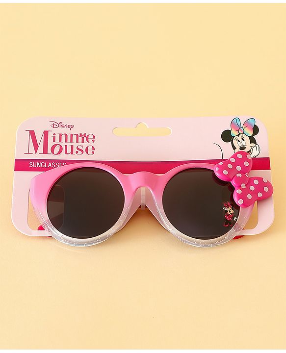 Babyhug Free Size Round Sunglasses With Bow Applique - Pink