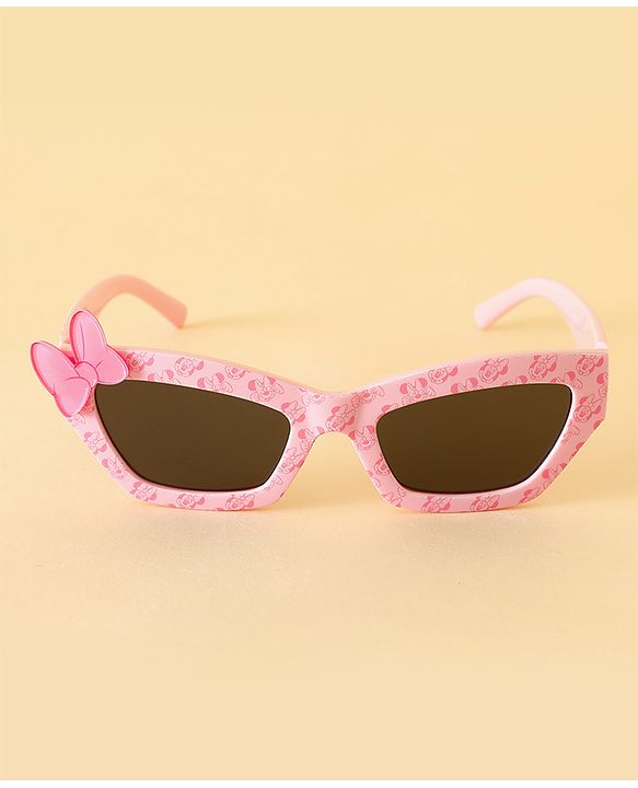 Pine Kids Free Size Sunglasses With Bow Applique - Pink