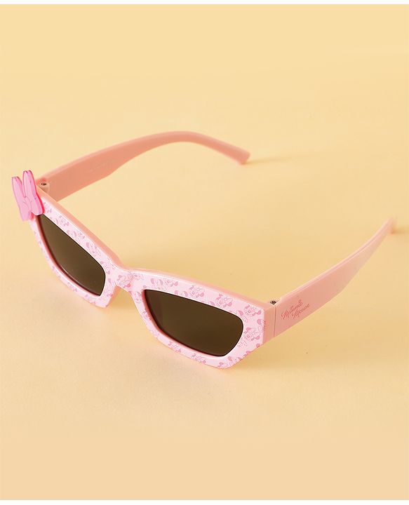 Pine Kids Free Size Sunglasses With Bow Applique - Pink