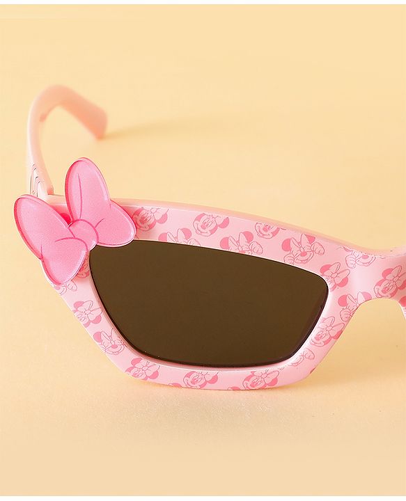 Pine Kids Free Size Sunglasses With Bow Applique - Pink