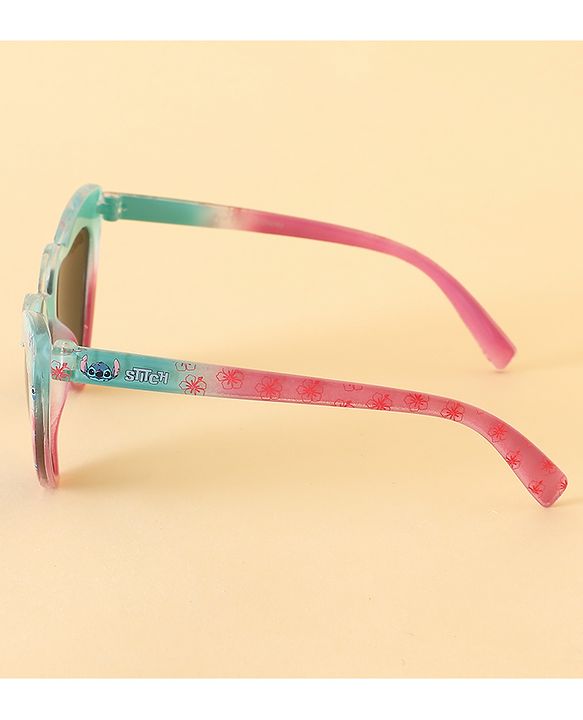 Pine Kids Stitch Theme Printed   Heart Style Eye Sunglasses-  Light Blue