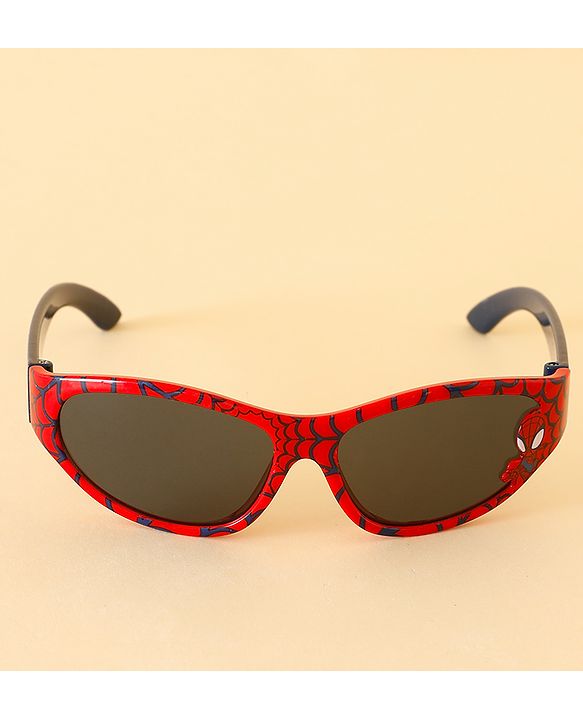 Babyhug Sunglasses with Spiderman Theme Print  - Red