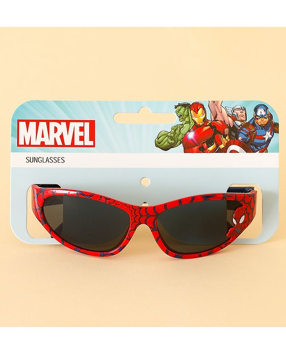 Babyhug Sunglasses with Spiderman Theme Print  - Red