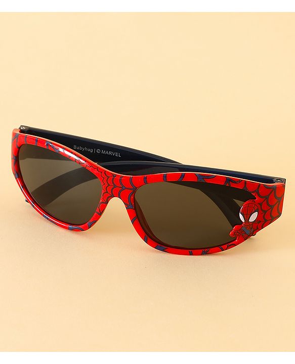 Babyhug Sunglasses with Spiderman Theme Print  - Red
