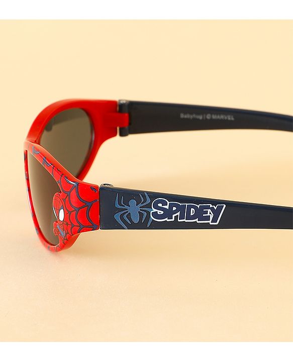 Babyhug Sunglasses with Spiderman Theme Print  - Red