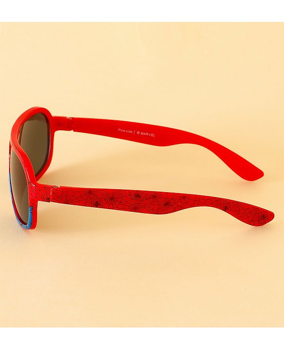 Pine Kids Marvel Sunglasses With Spider Man Print - Red
