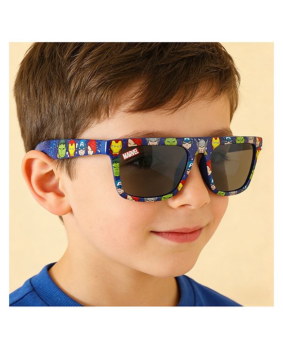 Pine Kids Marvel Sunglasses With Avengers Print - Blue