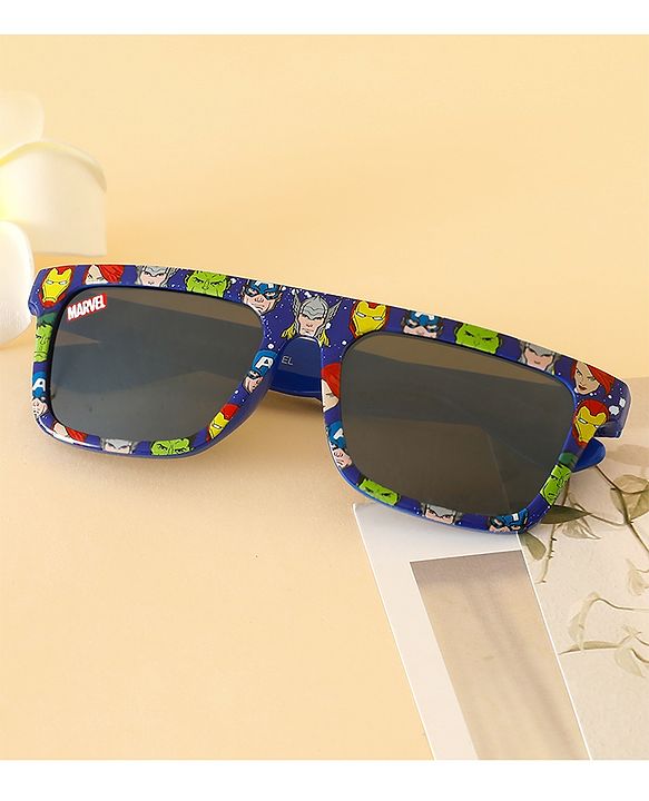 Pine Kids Marvel Sunglasses With Avengers Print - Blue