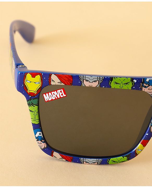 Pine Kids Marvel Sunglasses With Avengers Print - Blue