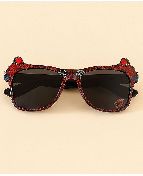 Pine Kids Spider Man Theme Printed Sunglasses - Red