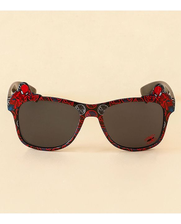 Pine Kids Spider Man Theme Printed Sunglasses - Red