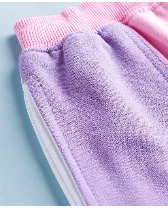Pine Kids Knit Full Length Track Pant with Tape Detailing & Pockets - Pink