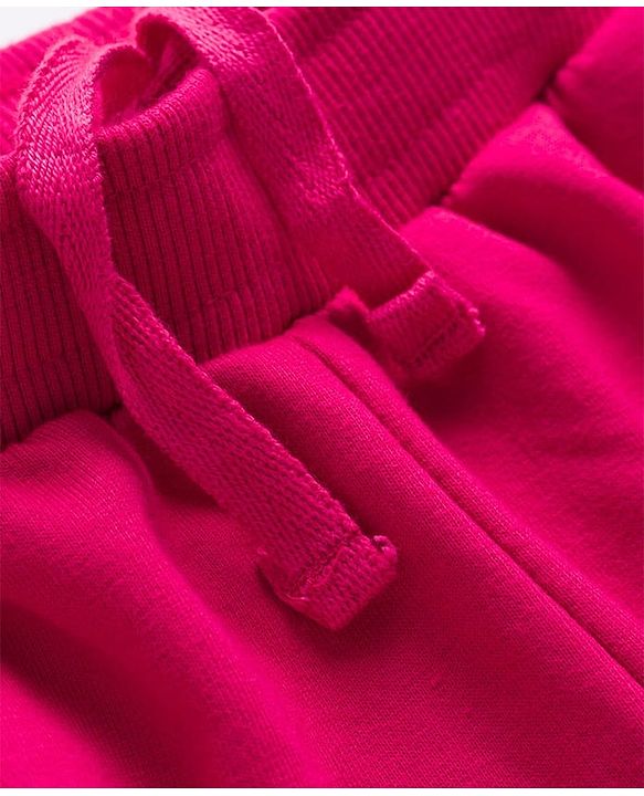 Pine Kids Knit Full Length Solid Coloured Lounge Pant With Pockets - Dark Pink