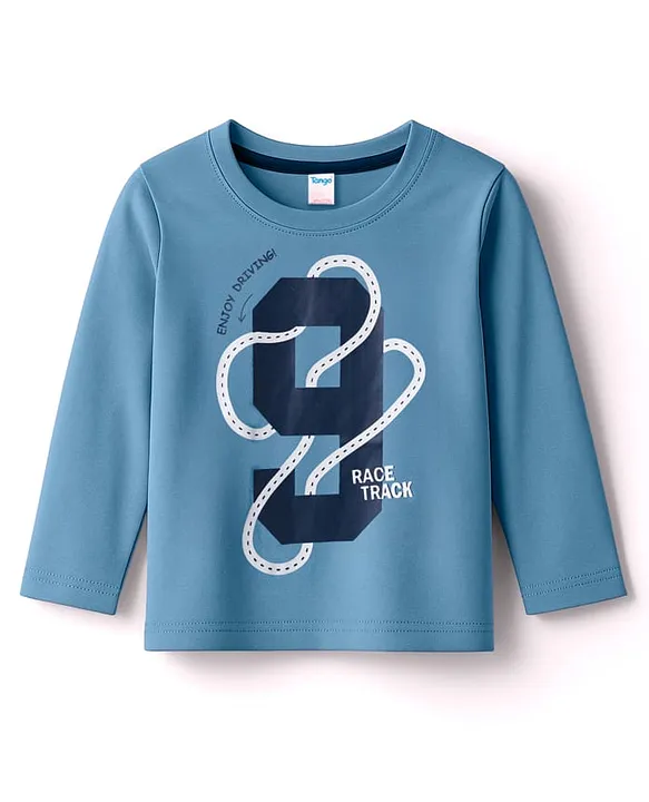 Buy Tango Single Jersey Knit Full Sleeves T-Shirt with Text