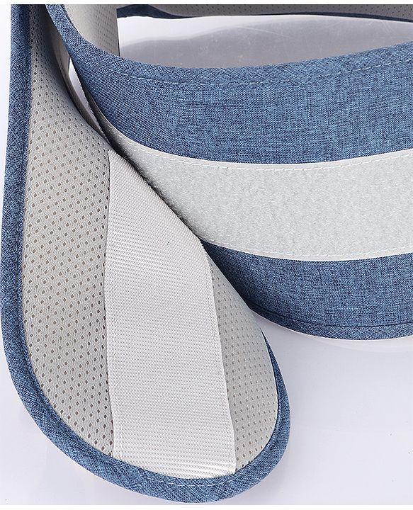 Babyhug Harmony 9-in-1 Ergonomic Baby Carrier with Hip Seat - Denim| Breathable Mesh Fabric| Detachable Hood| Soft Padded Straps| Storage Pocket| 9 carrying positions for babies up to 15 kg| 3 months+