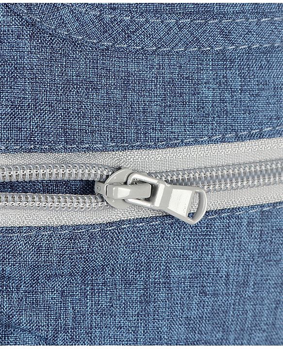 Babyhug Harmony 9-in-1 Ergonomic Baby Carrier with Hip Seat - Denim| Breathable Mesh Fabric| Detachable Hood| Soft Padded Straps| Storage Pocket| 9 carrying positions for babies up to 15 kg| 3 months+