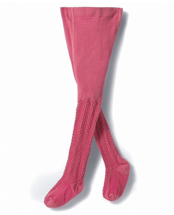 Babyhug Cotton Knit Half Sleeves Frock With Floral Print & Legging - Pink